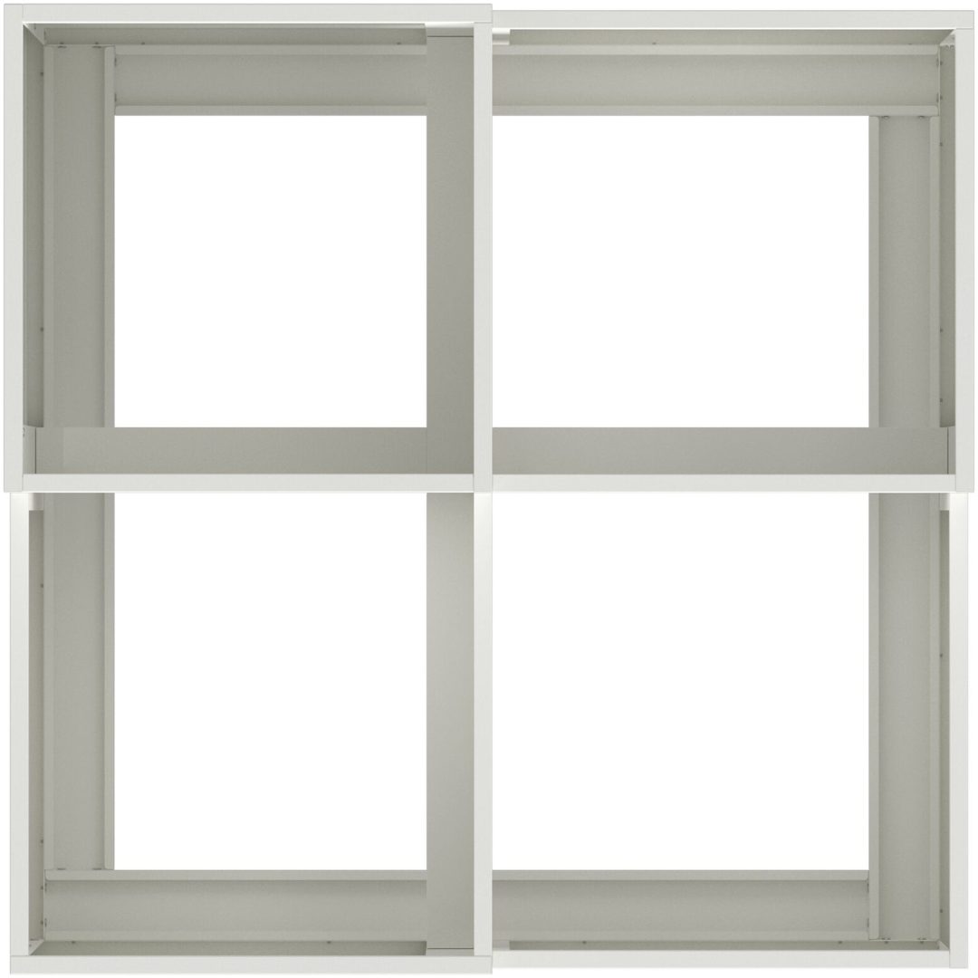 Trädgårdsplanterare Vit Stål vidaXL 100 x 100 x 48 cm – bild 8