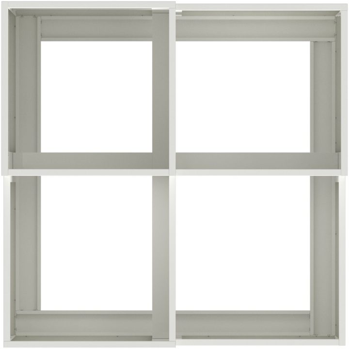 Trädgårdsplanterare Vit Stål vidaXL 100 x 100 x 48 cm – bild 8