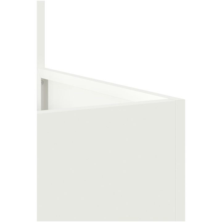 Trädgårdsplanterare Vit Stål vidaXL 100 x 100 x 48 cm – bild 9