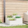 Trädgårdsplanterare Vit Stål vidaXL 100 x 100 x 48 cm – miniatyr 1