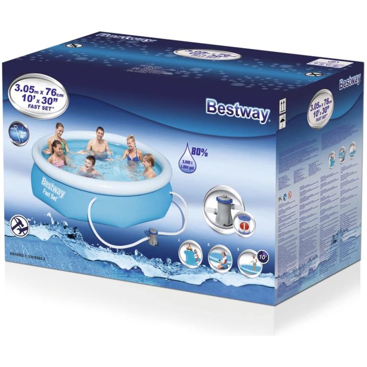 Trädgårdspool Fast Set 305x76 cm 57270 Bestway 305 x 76 cm – bild 6