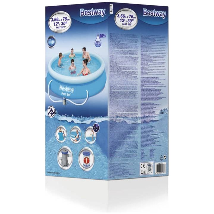 Trädgårdspool Fast Set 57274 Bestway 366 x 76 cm – bild 5