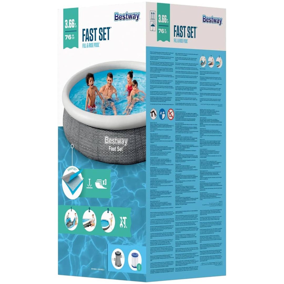 Trädgårdspool rund 366x76 cm Bestway – bild 8