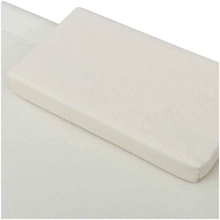 Trädgårdssäng gräddvit stål vidaXL 200 x 90 cm – bild 5