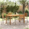 Trädgårdsserveringsset 5 pcs Grå Metall, trä vidaXL 150 x 90 x 74 cm – miniatyr 1