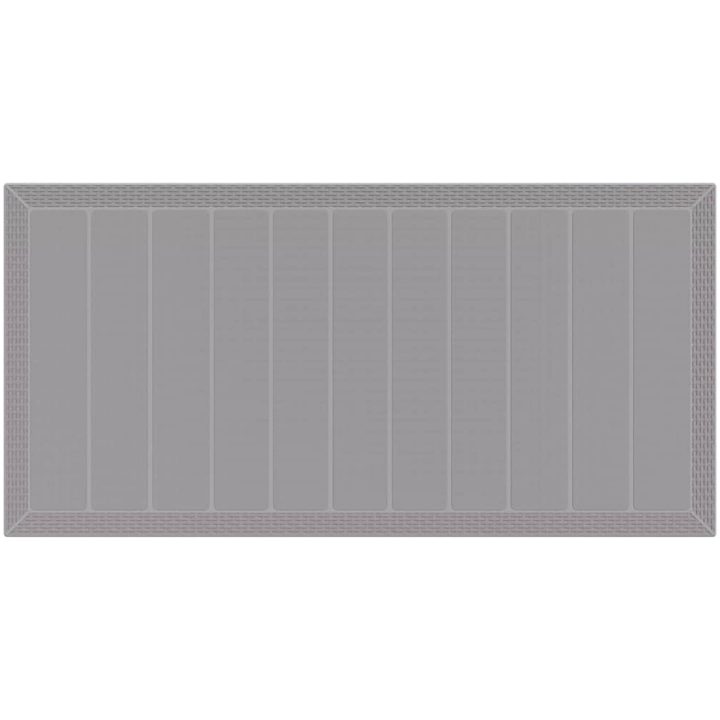 Trädgårdsservis 7 pcs Ljusgrå Plast vidaXL 200 x 100 x 73 cm – bild 6
