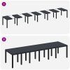 Trädgårdsservis med dynor 15 pcs Antracit vidaXL Large – miniatyr 9