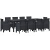 Trädgårdsset 11 pcs Antracit Konstrotting vidaXL 250 x 100 x 73 cm – miniatyr 2