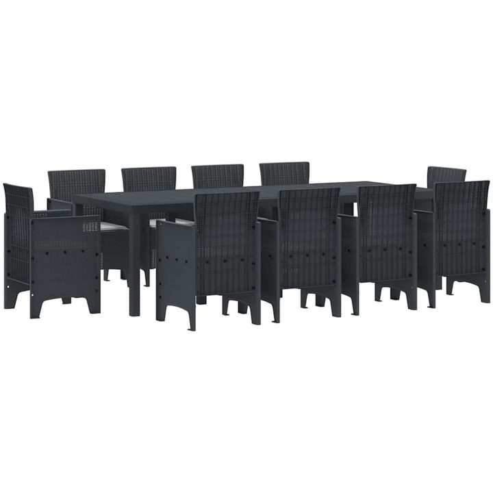 Trädgårdsset 11 pcs Antracit Konstrotting vidaXL 250 x 100 x 73 cm – bild 2