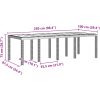 Trädgårdsset 11 pcs Brun Rotting vidaXL 250 x 100 x 73 cm – miniatyr 10