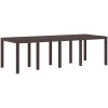 Trädgårdsset 11 pcs Brun Rotting vidaXL 250 x 100 x 73 cm – miniatyr 4