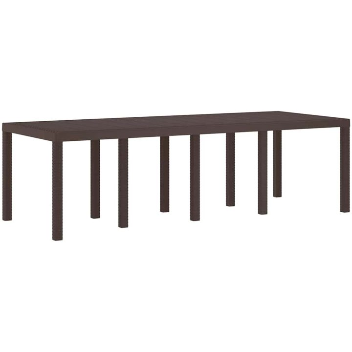 Trädgårdsset 11 pcs Brun Rotting vidaXL 250 x 100 x 73 cm – bild 4