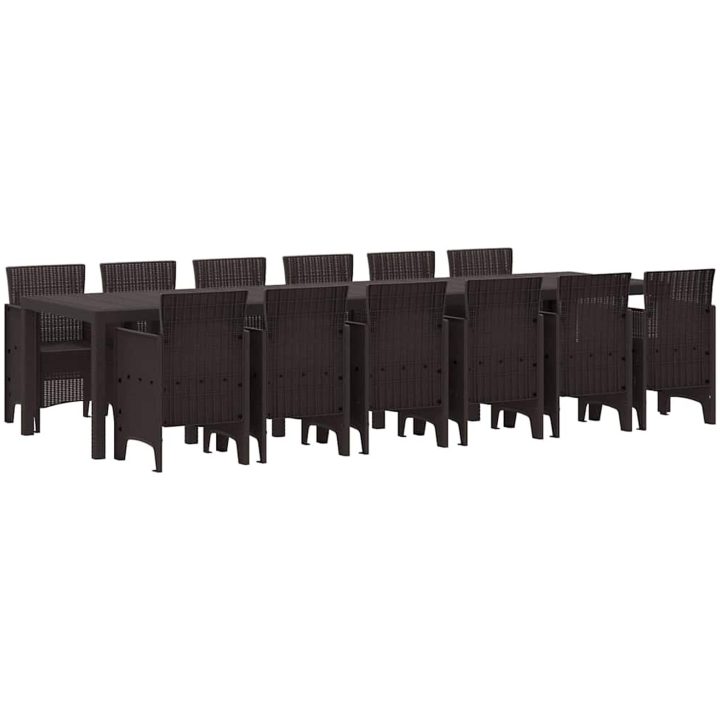 Trädgårdsset 13 pcs Brun Plast vidaXL 12 - Sits – bild 2