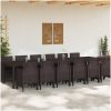 Trädgårdsset 13 pcs Brun Plast vidaXL 12 - Sits – miniatyr 3