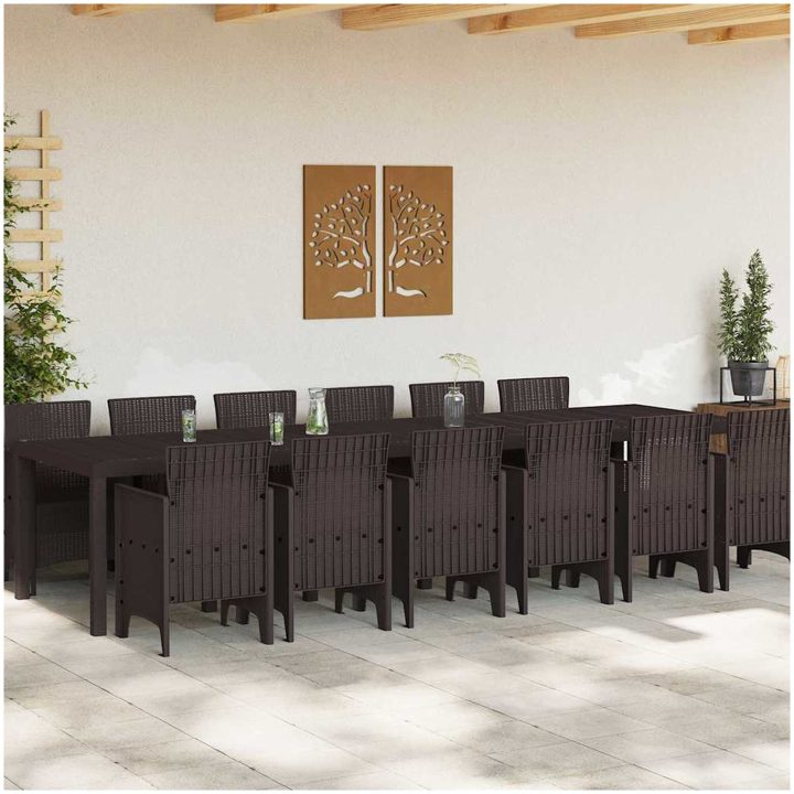 Trädgårdsset 13 pcs Brun Plast vidaXL 12 - Sits – bild 3