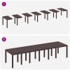Trädgårdsset 13 pcs Brun Plast vidaXL 12 - Sits – miniatyr 9