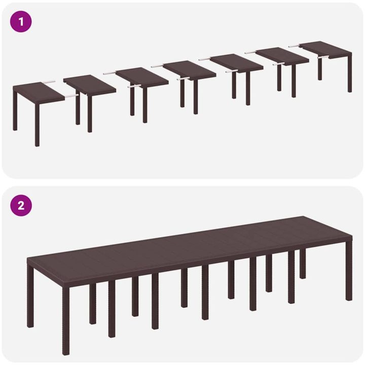 Trädgårdsset 13 pcs Brun Plast vidaXL 12 - Sits – bild 9