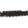 Trädgårdsset 17 pcs Brun Rotting vidaXL Large – miniatyr 2