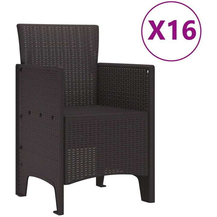 Trädgårdsset 17 pcs Brun Rotting vidaXL Large – bild 5
