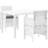 Trädgårdsset 3 pcs Vit Konstrotting vidaXL 100 x 100 x 73 cm – miniatyr 2