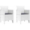 Trädgårdsset 3 pcs Vit Konstrotting vidaXL 100 x 100 x 73 cm – miniatyr 5