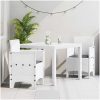 Trädgårdsset 3 pcs Vit Konstrotting vidaXL 100 x 100 x 73 cm – miniatyr 1