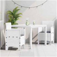 Trädgårdsset 3 pcs Vit Konstrotting vidaXL