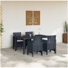 Trädgårdsset 5 pcs Antracit PE Rattan vidaXL 150 x 100 x 73 cm – miniatyr 3