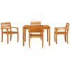 Trädgårdsset 5 pcs Brun Massivt akaciaträ vidaXL 110 x 110 x 75 cm – miniatyr 7