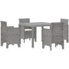 Trädgårdsset 5 pcs Ljusgrå Polypropylen vidaXL 100 x 100 x 73 cm – miniatyr 2