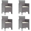 Trädgårdsset 5 pcs Ljusgrå Polypropylen vidaXL 100 x 100 x 73 cm – miniatyr 5