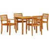 Trädgårdsset 5 pcs Naturligt trä vidaXL 85 x 85 x 75 cm – miniatyr 2