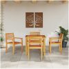 Trädgårdsset 5 pcs Naturligt trä vidaXL 85 x 85 x 75 cm – miniatyr 1