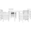 Trädgårdsset 5 pcs Vit Konstrotting vidaXL 100 x 100 x 73 cm – miniatyr 2