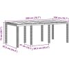 Trädgårdsset 7 pcs Ljusgrå Plast vidaXL 200 x 100 x 73 cm – miniatyr 11
