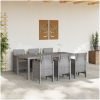 Trädgårdsset 7 pcs Ljusgrå Plast vidaXL 200 x 100 x 73 cm – miniatyr 3