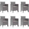 Trädgårdsset 7 pcs Ljusgrå Plast vidaXL 200 x 100 x 73 cm – miniatyr 5