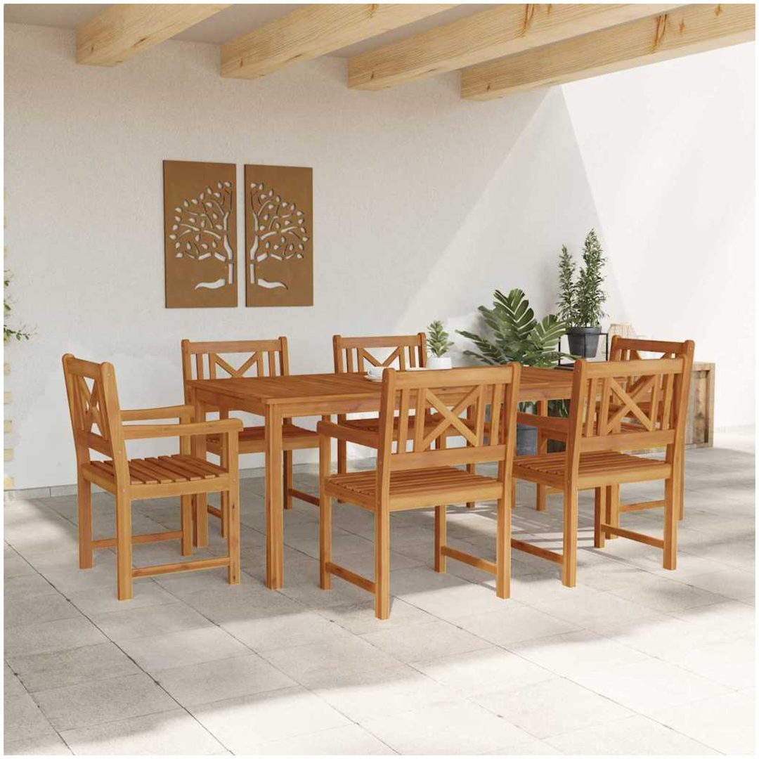 Trädgårdsset 7 pcs Naturligt trä vidaXL 180 x 90 x 75 cm – bild 4