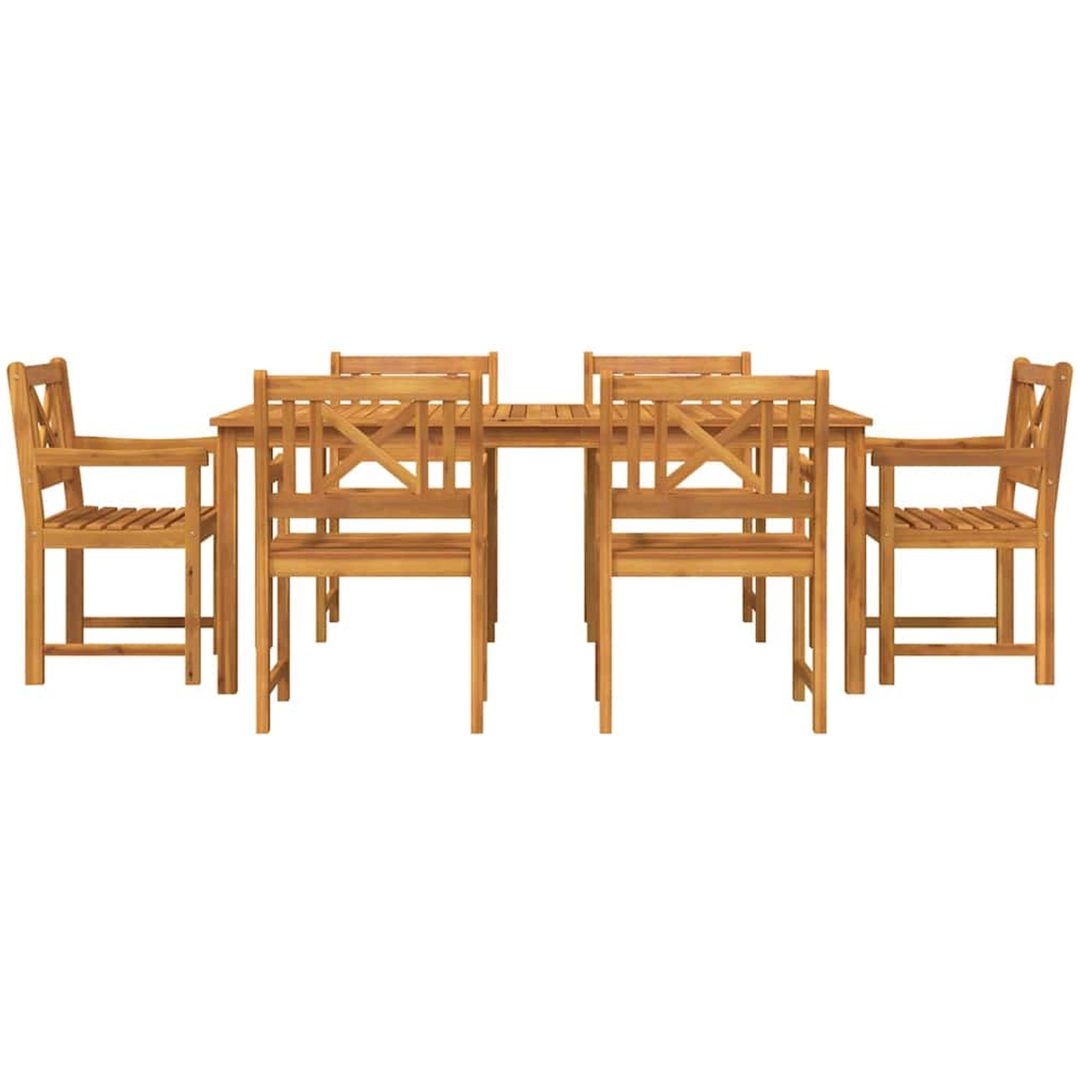 Trädgårdsset 7 pcs Naturligt trä vidaXL 180 x 90 x 75 cm – bild 7