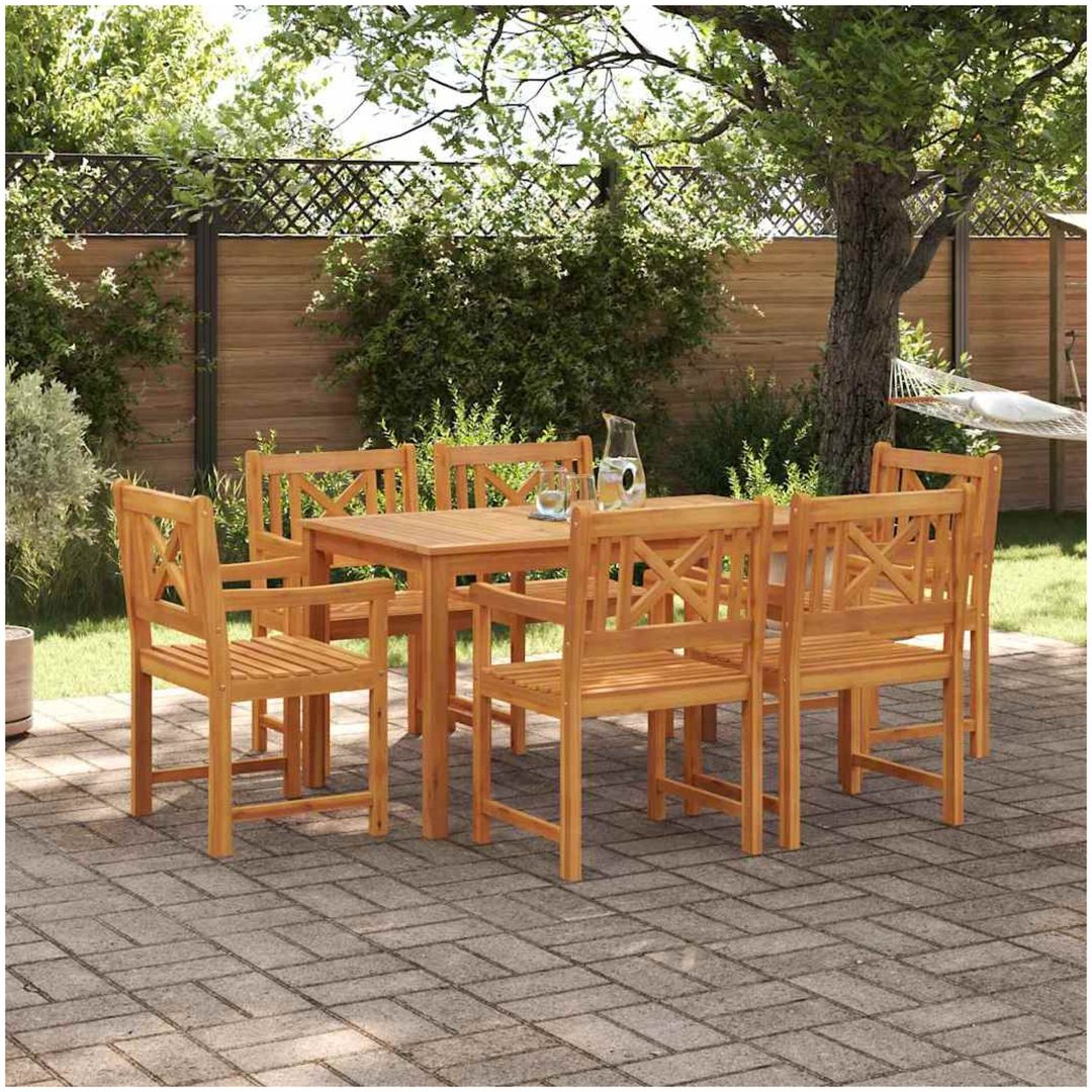 Trädgårdsset 7 pcs Naturligt trä vidaXL 180 x 90 x 75 cm