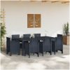 Trädgårdsset 9 pcs Antracit Konstrotting vidaXL 200 x 100 x 73 cm – miniatyr 3