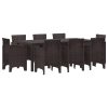Trädgårdsset 9 pcs Brun Polypropylen vidaXL 200 x 100 x 73 cm – miniatyr 2