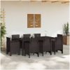 Trädgårdsset 9 pcs Brun Polypropylen vidaXL 200 x 100 x 73 cm – miniatyr 3