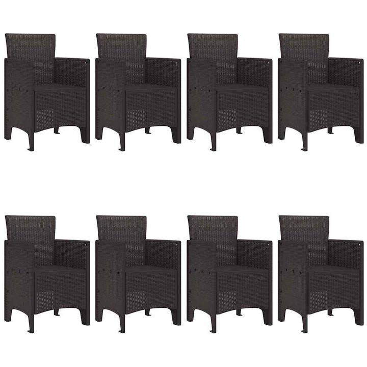 Trädgårdsset 9 pcs Brun Polypropylen vidaXL 200 x 100 x 73 cm – bild 4