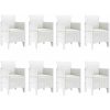 Trädgårdsset 9 pcs Ljusgrå PE Rattan vidaXL 250 x 100 x 73 cm – miniatyr 6