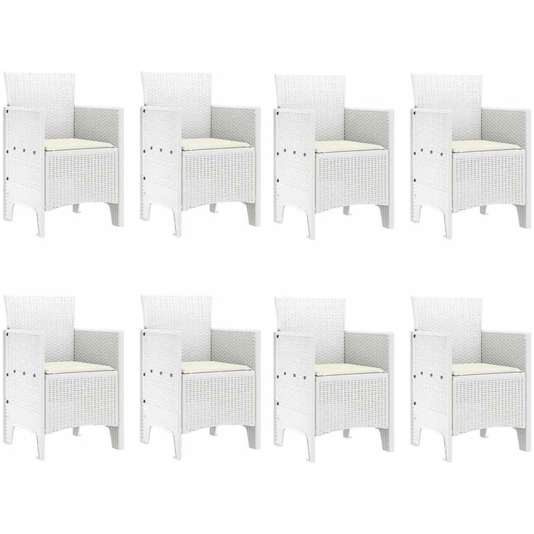 Trädgårdsset 9 pcs Ljusgrå PE Rattan vidaXL 250 x 100 x 73 cm – bild 6