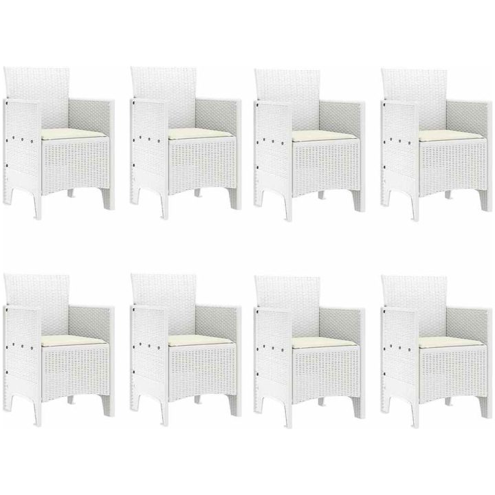 Trädgårdsset 9 pcs Ljusgrå PE Rattan vidaXL 250 x 100 x 73 cm – bild 6