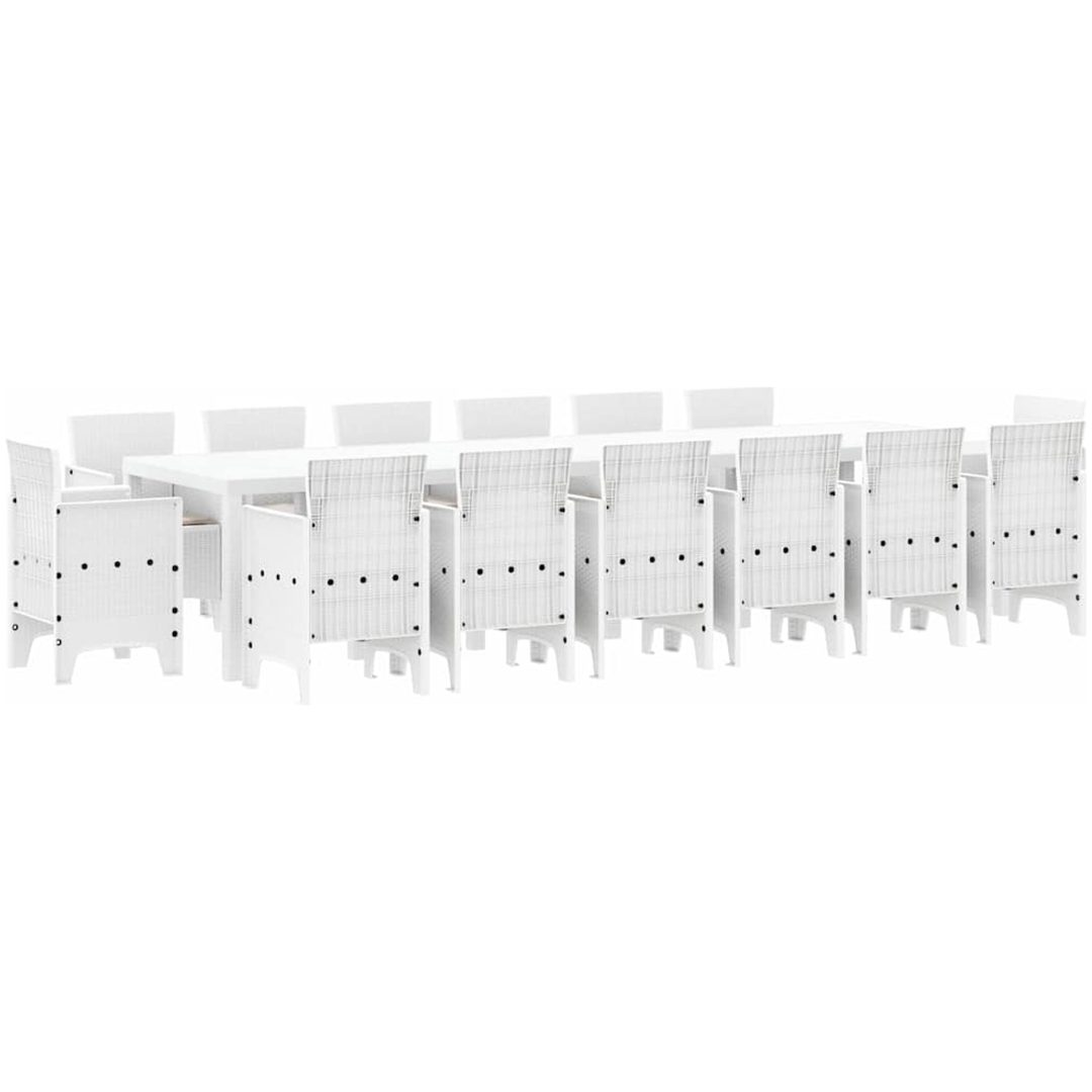 Trädgårdsset för mat 15 pcs Vit Konstrotting vidaXL Large – bild 2
