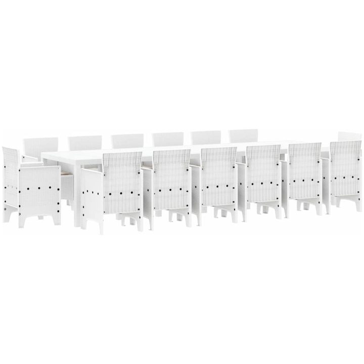 Trädgårdsset för mat 15 pcs Vit Konstrotting vidaXL Large – bild 2