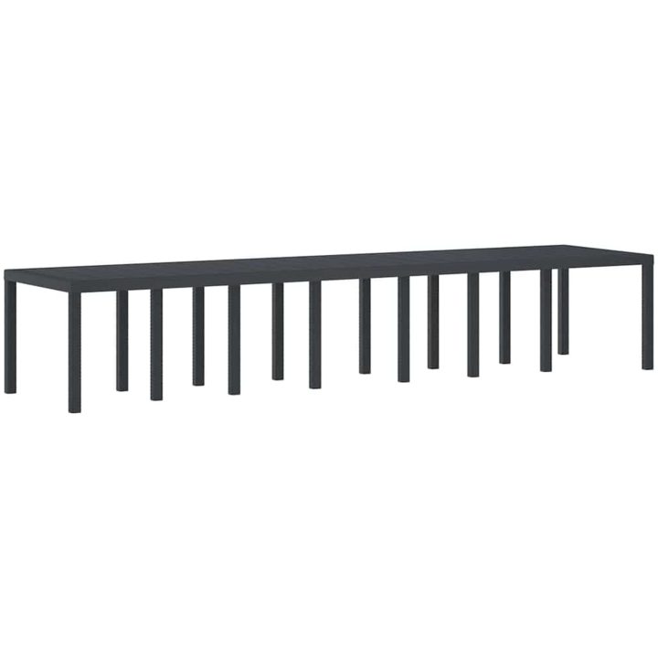 Trädgårdsset med kuddar 15 pcs Antracit Plast & Polyester vidaXL Stort – bild 4
